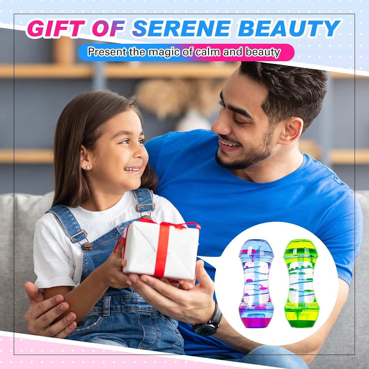 Tubos Antiestrés CAILINK 2 Pack - Juguete Sensorial 15.5 cm