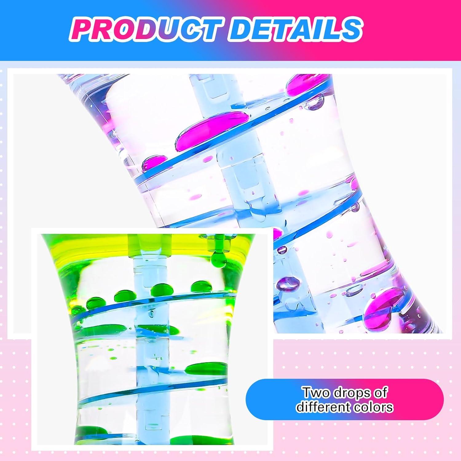 Tubos Antiestrés CAILINK 2 Pack - Juguete Sensorial 15.5 cm