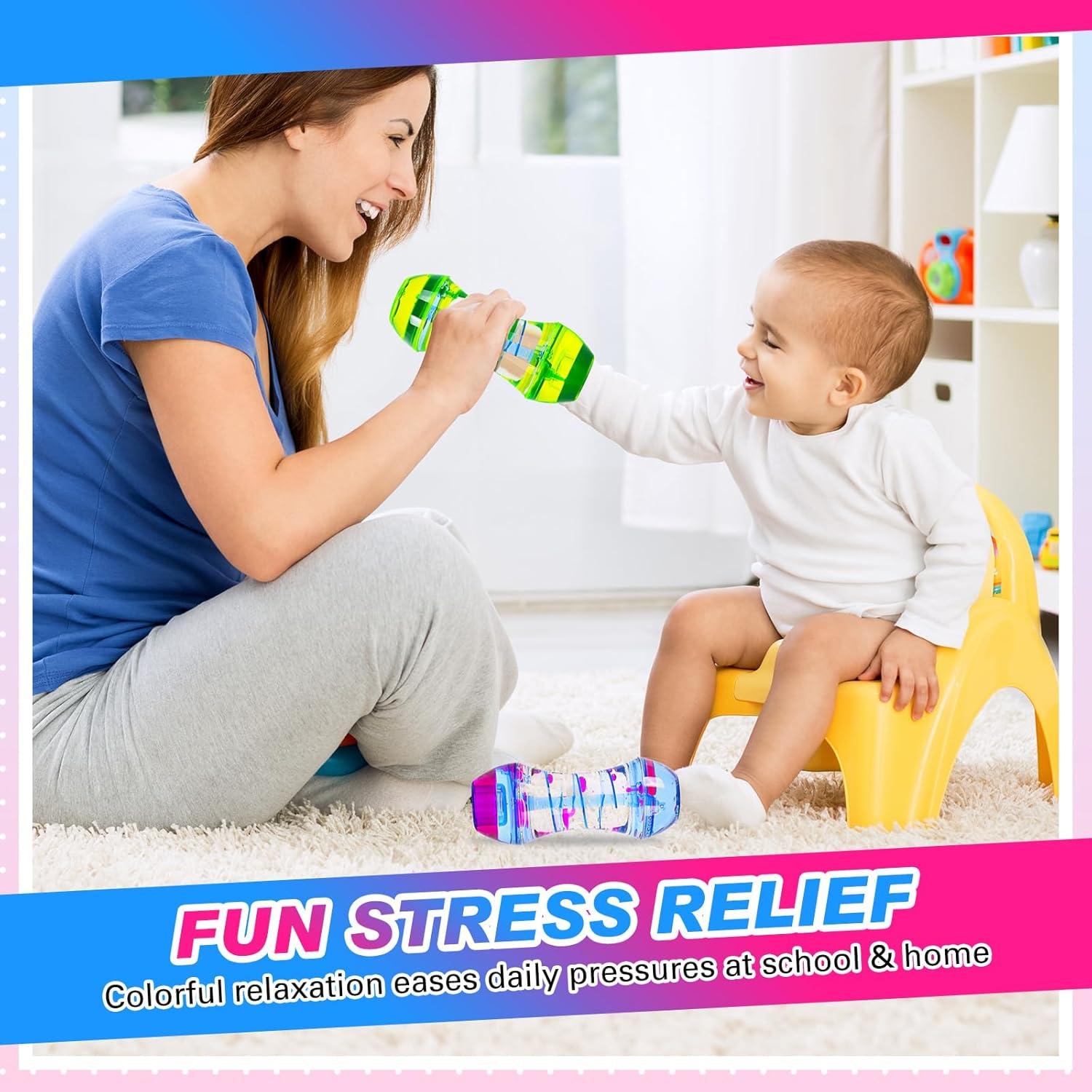 Tubos Antiestrés CAILINK 2 Pack - Juguete Sensorial 15.5 cm