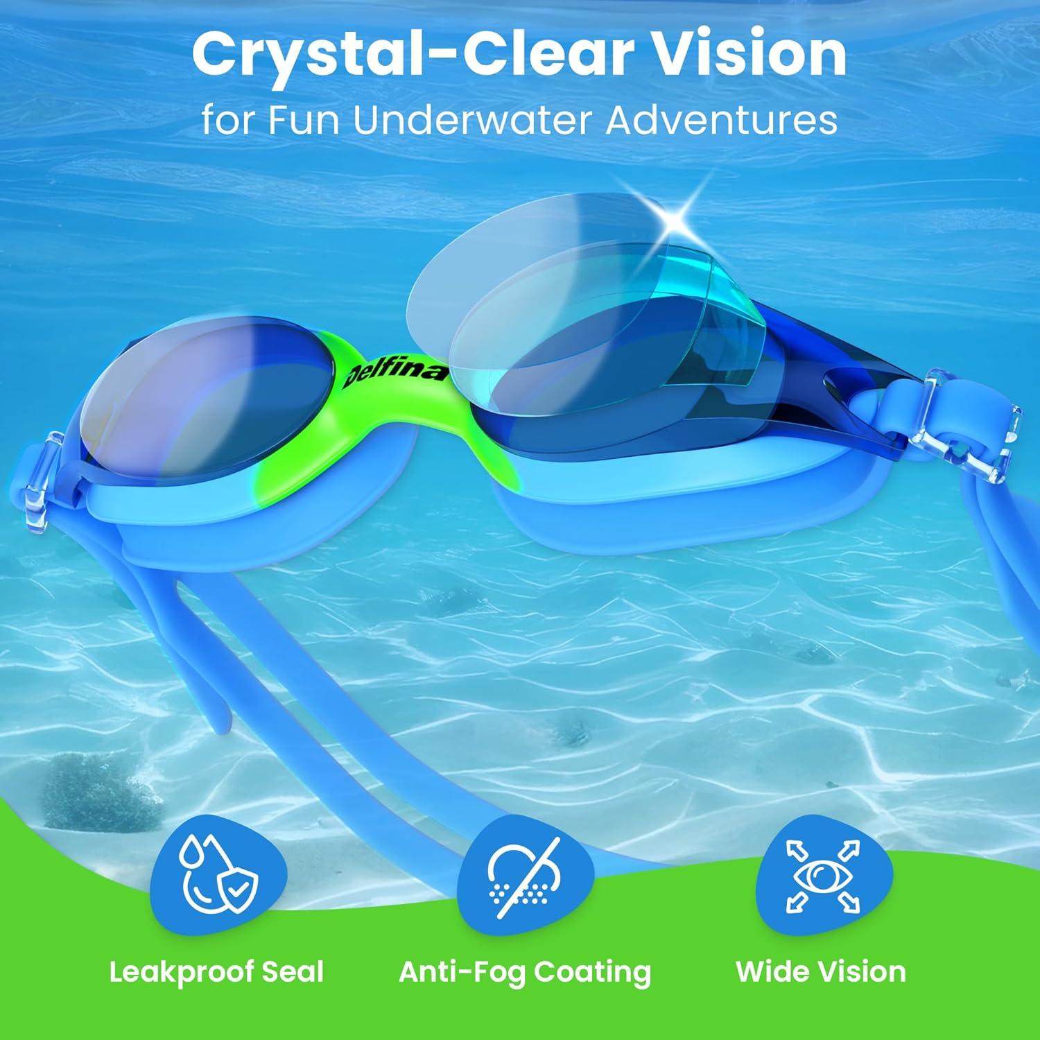 Gafas de natación Delfina para niños 2 a 7 años - Azul