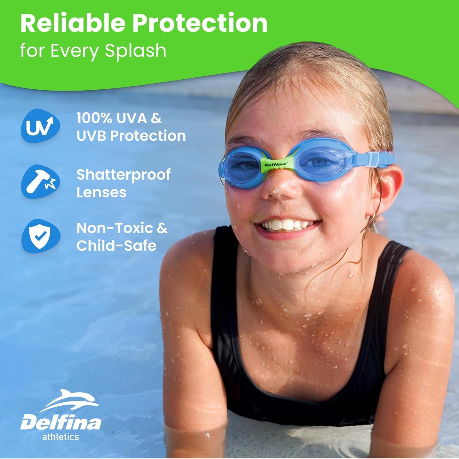 Gafas de natación Delfina para niños 2 a 7 años - Azul