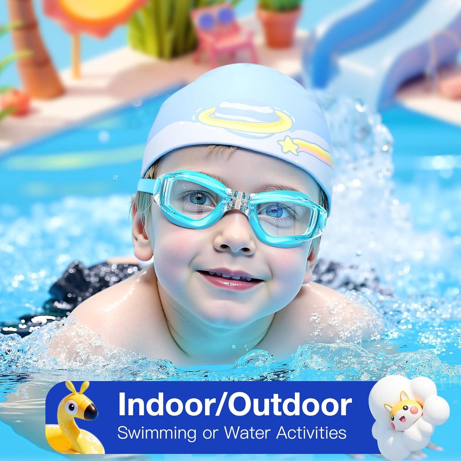Gafas de natación Braylin para niños, 2 unidades, anti-vaho
