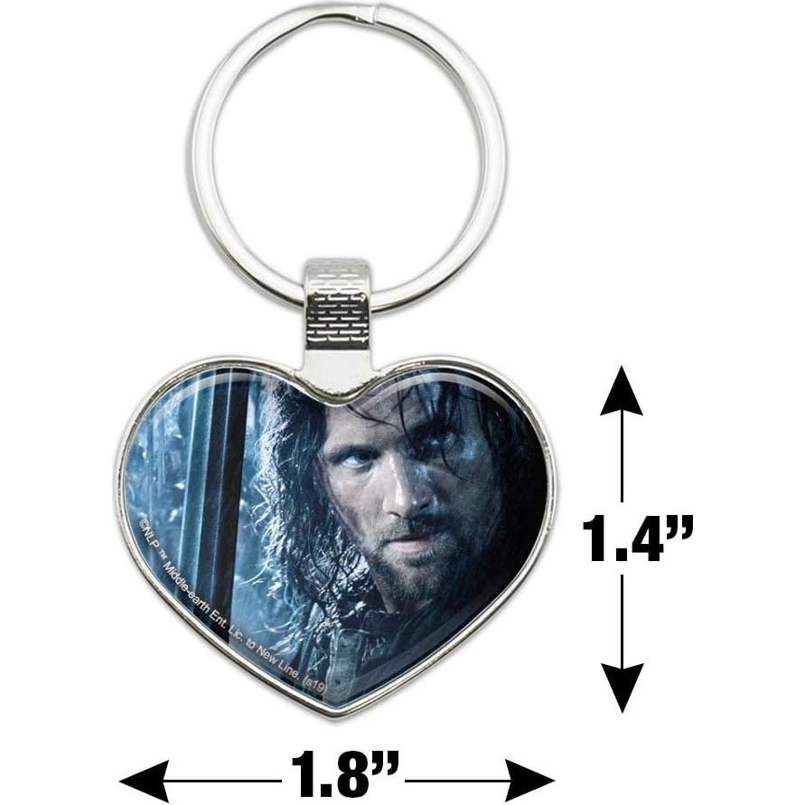 Llavero Corazón Aragorn El Señor de los Anillos Metal