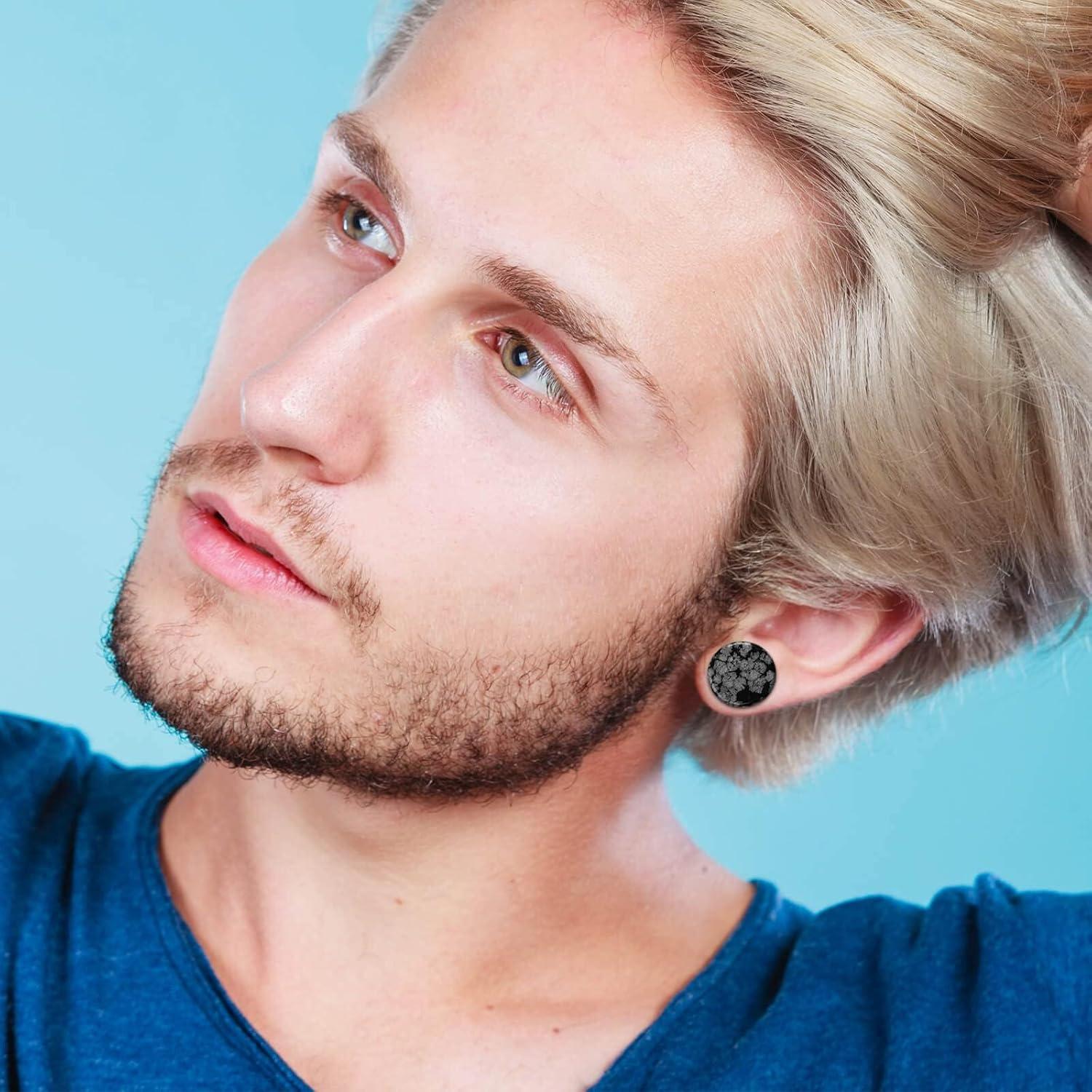 Kit de Tapones de Oído de Piedra Natural CABBE KALLO 16 Piezas 6MM-20MM