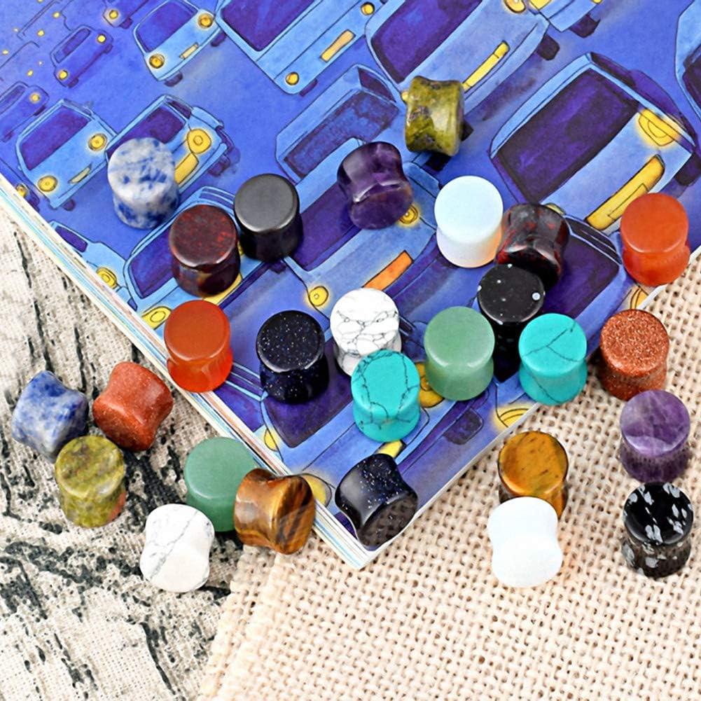 Set de 30 Tapones de Oído de Piedra Doblada Longbeauty 3mm-20mm