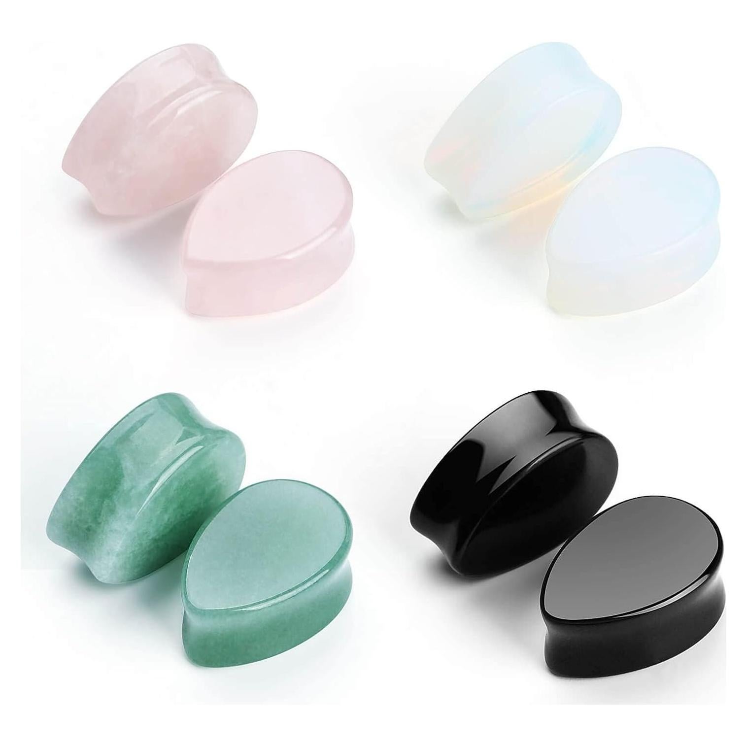 Set de 8 Tapones de Oído de Piedra Natural CABBE KALLO 6G-16G