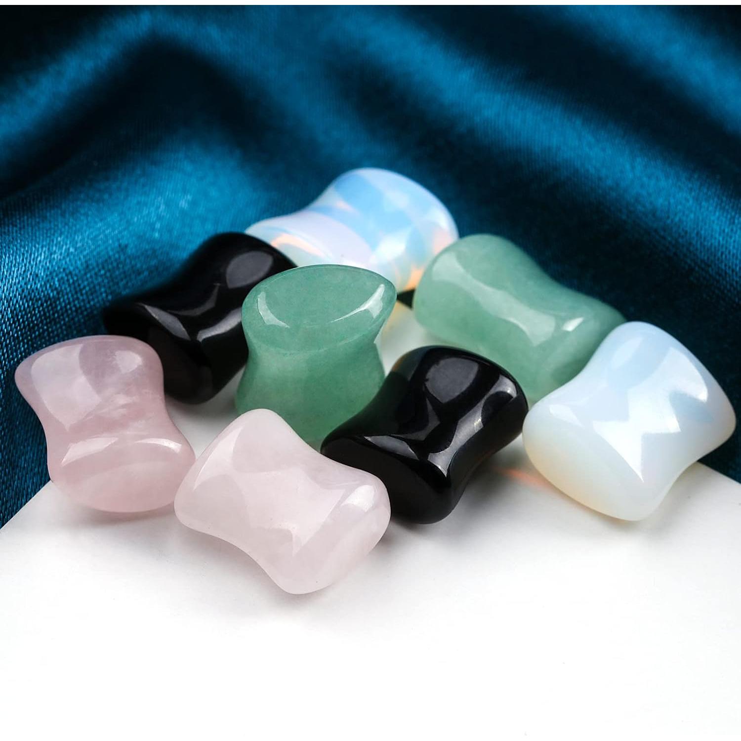 Set de 8 Tapones de Oído de Piedra Natural CABBE KALLO 6G-16G