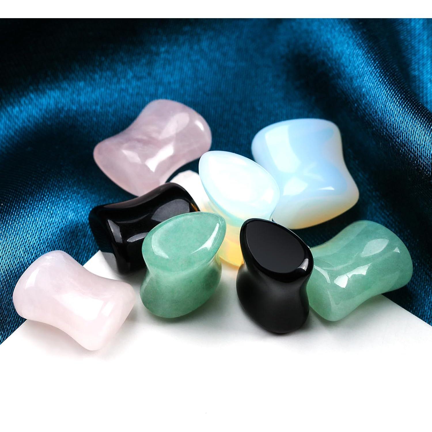 Set de 8 Tapones de Oído de Piedra Natural CABBE KALLO 6G-16G