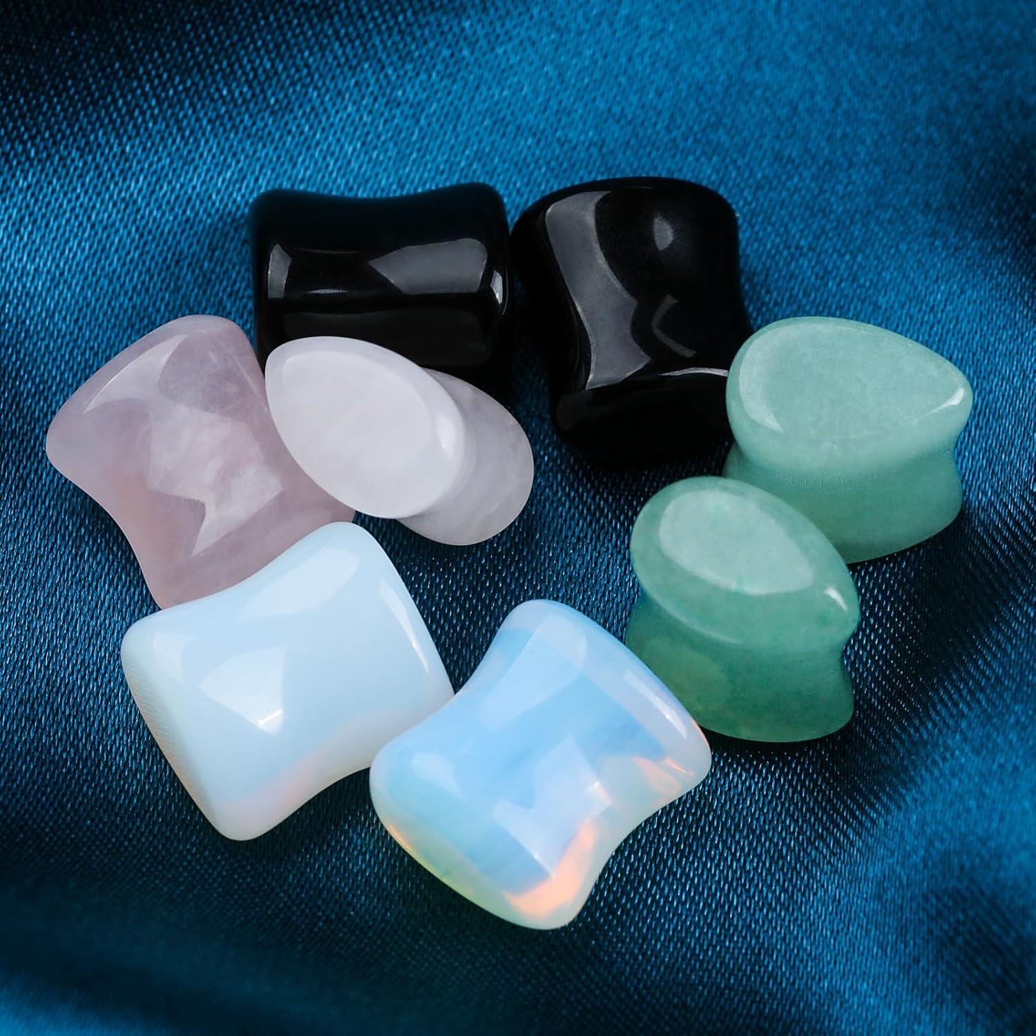 Set de 8 Tapones de Oído de Piedra Natural CABBE KALLO 6G-16G