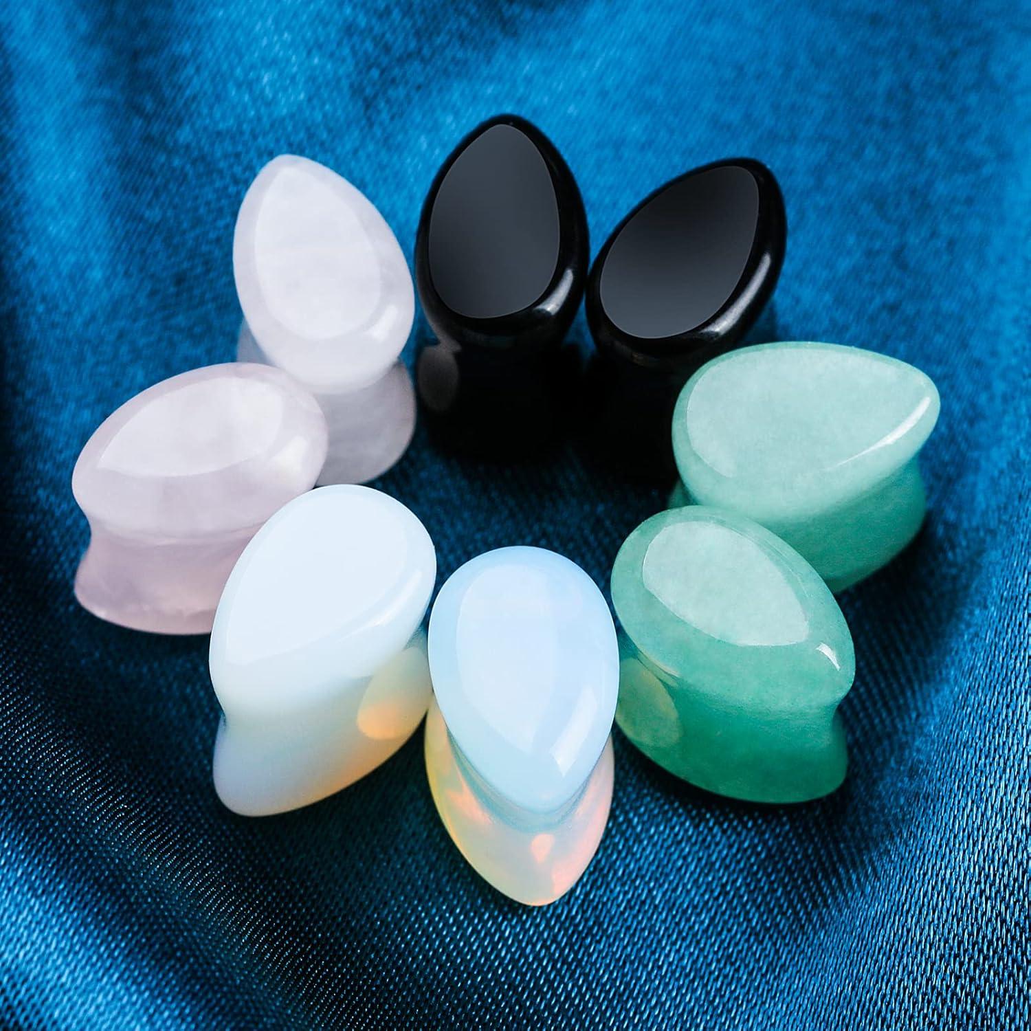 Set de 8 Tapones de Oído de Piedra Natural CABBE KALLO 6G-16G