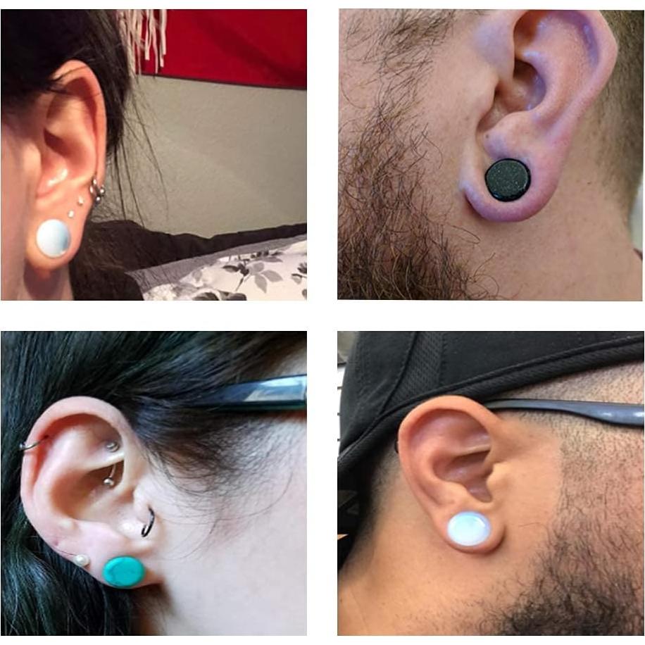 Tapones de Oído de Piedra Oyaface Multicolor 3MM-20MM 12 Piezas