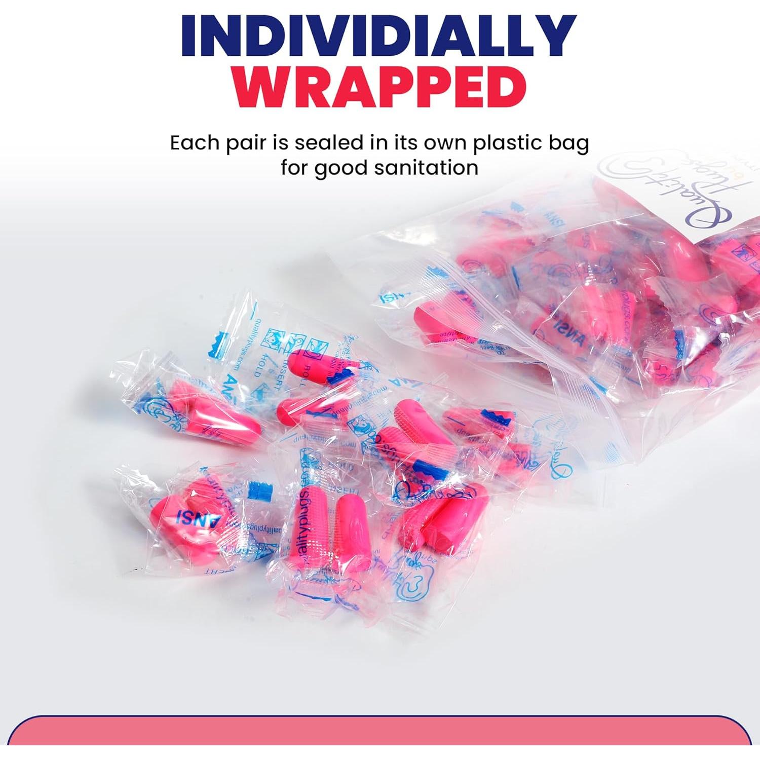 100 Pares de Tapones de Espuma Quality Plugs para Oídos Pequeños