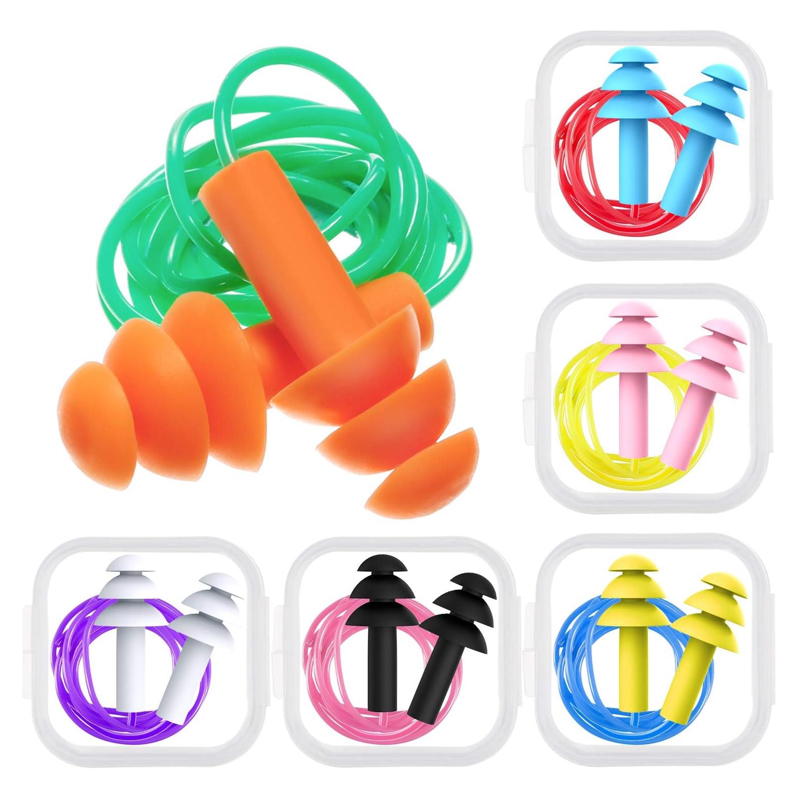 Tapones para Oídos Reutilizables Bememo con Cordón - 6 Pares