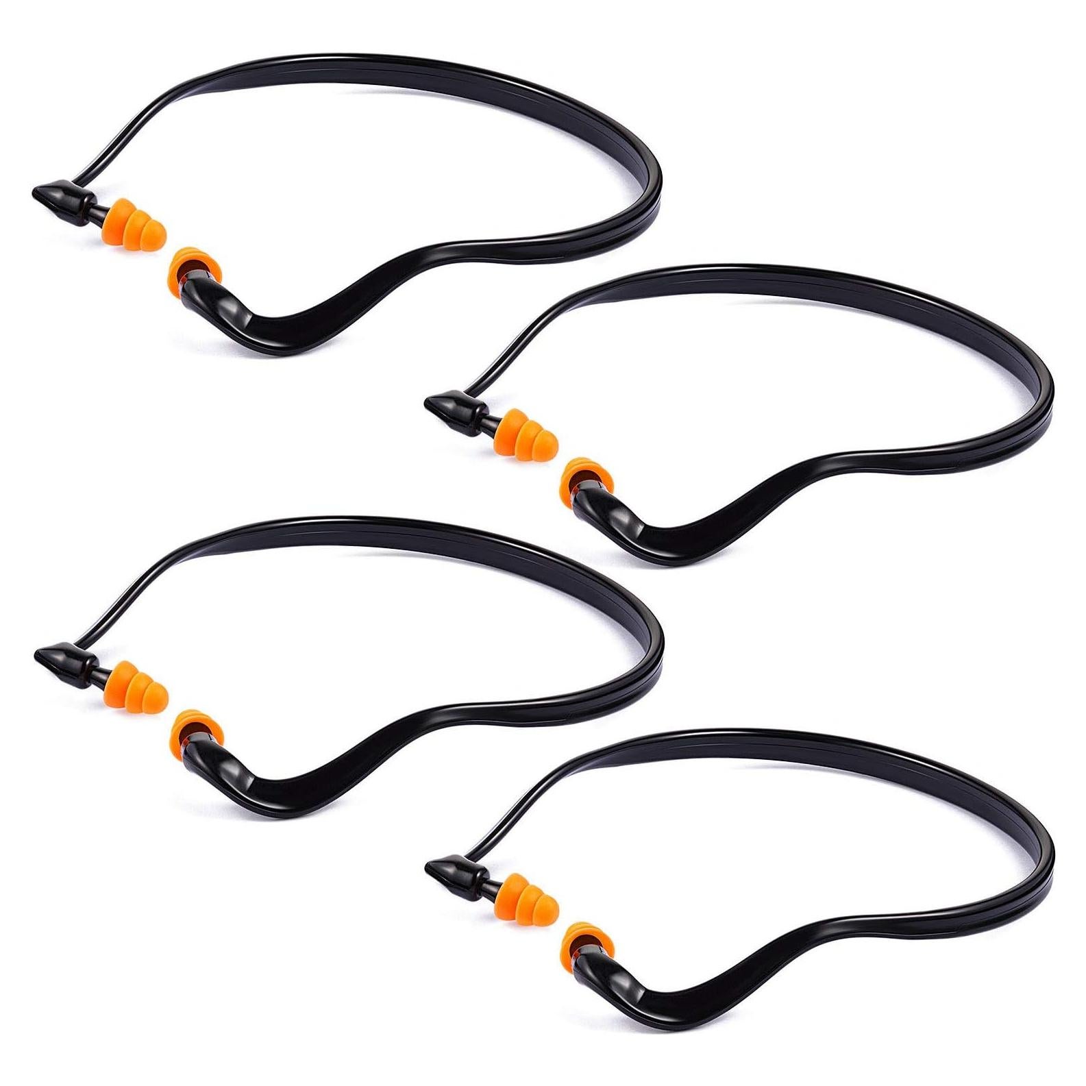 Tapones para Oídos con Banda BBTO - Silicona, 4 Piezas, Reducción de Ruido