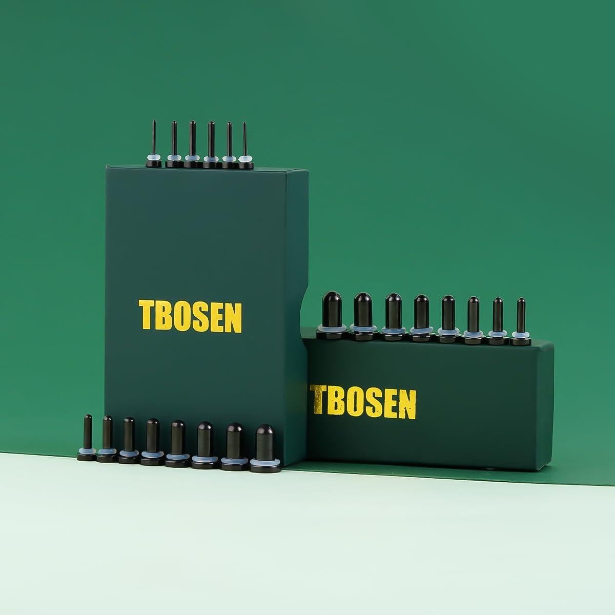 Kit de Piercings TBOSEN Tapones de Oído Acero Inoxidable 1-25mm