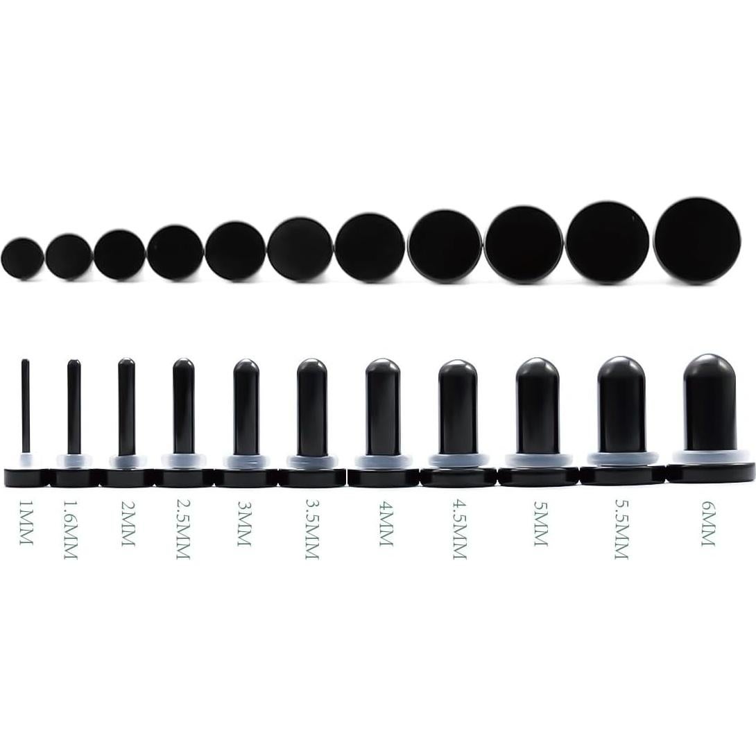 Kit de Piercings TBOSEN Tapones de Oído Acero Inoxidable 1-25mm