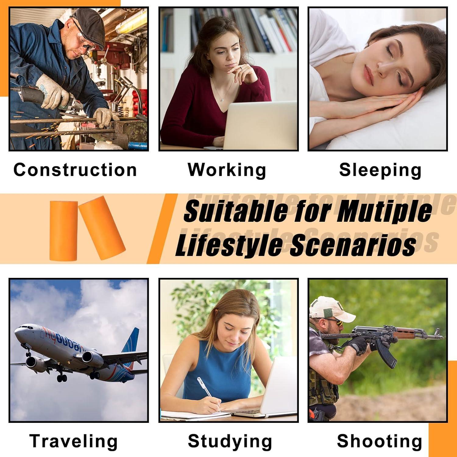 500 Pares de Tapones de Espuma Sratte para Dormir 32dB