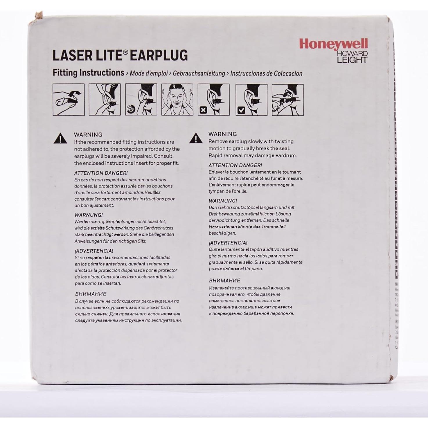 Tapones de Oído Desechables Howard Leight 200 Pares Rosa/Amarillo