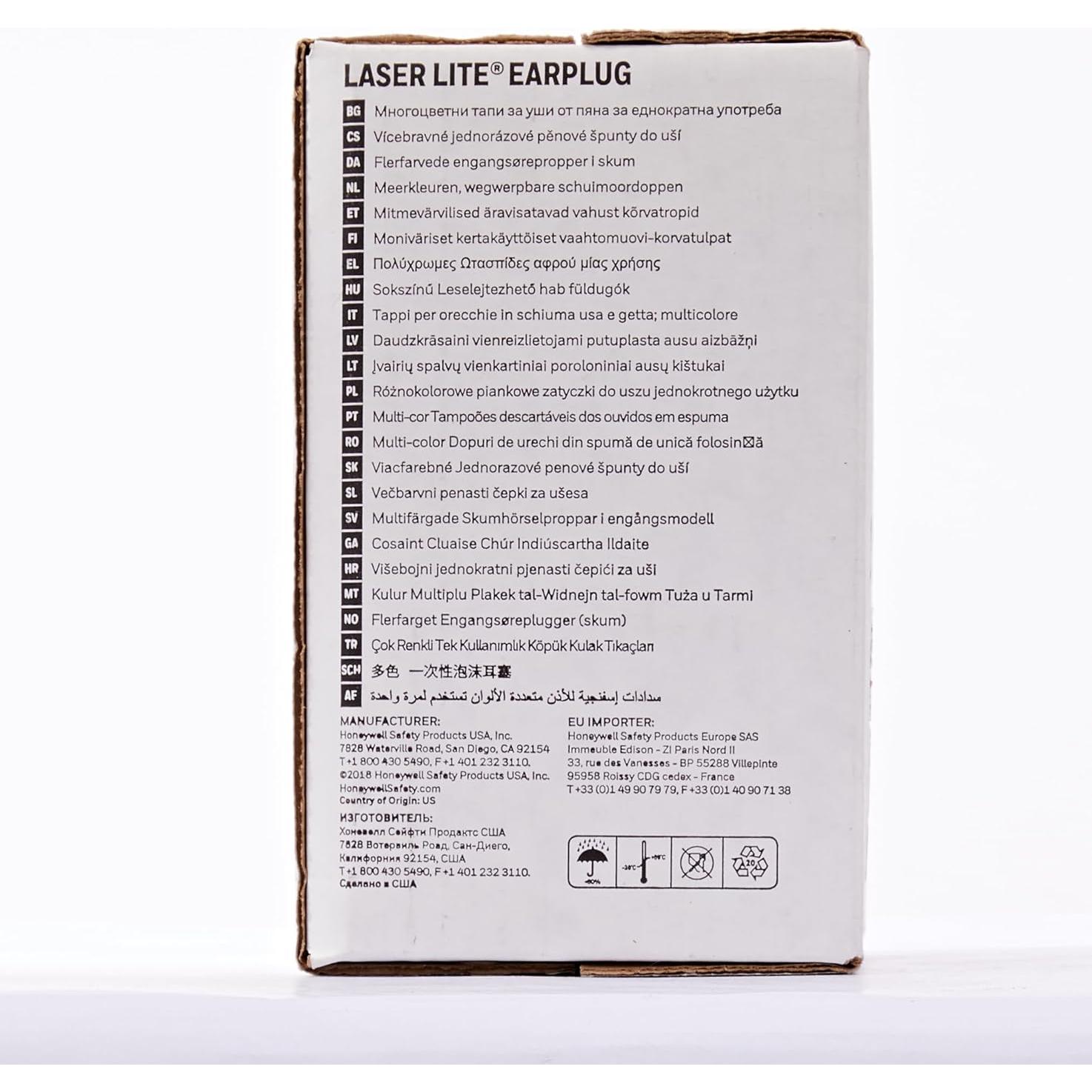 Tapones de Oído Desechables Howard Leight 200 Pares Rosa/Amarillo