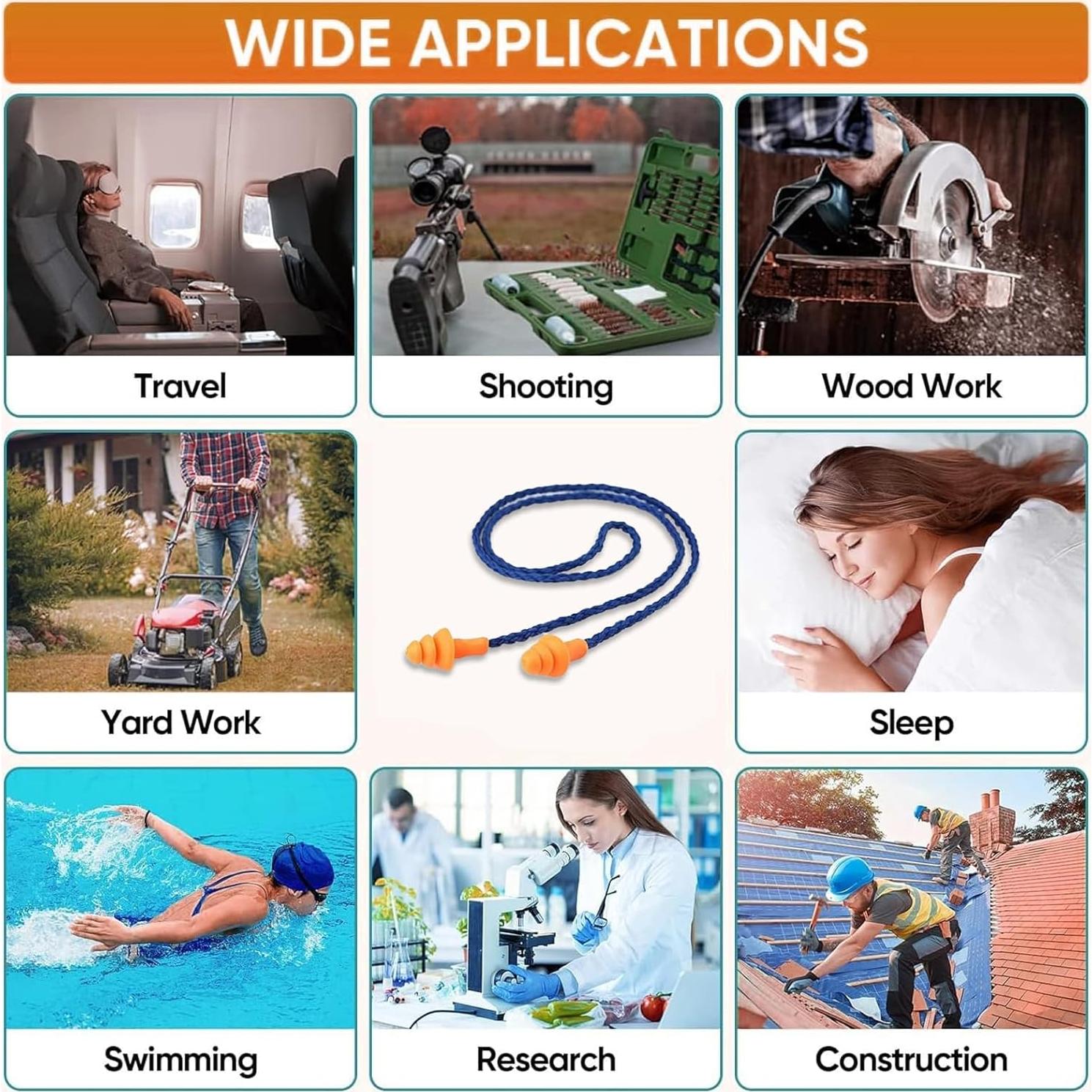 Tapones para Oídos Keliheyle - Silicona Suave, 10 Pares