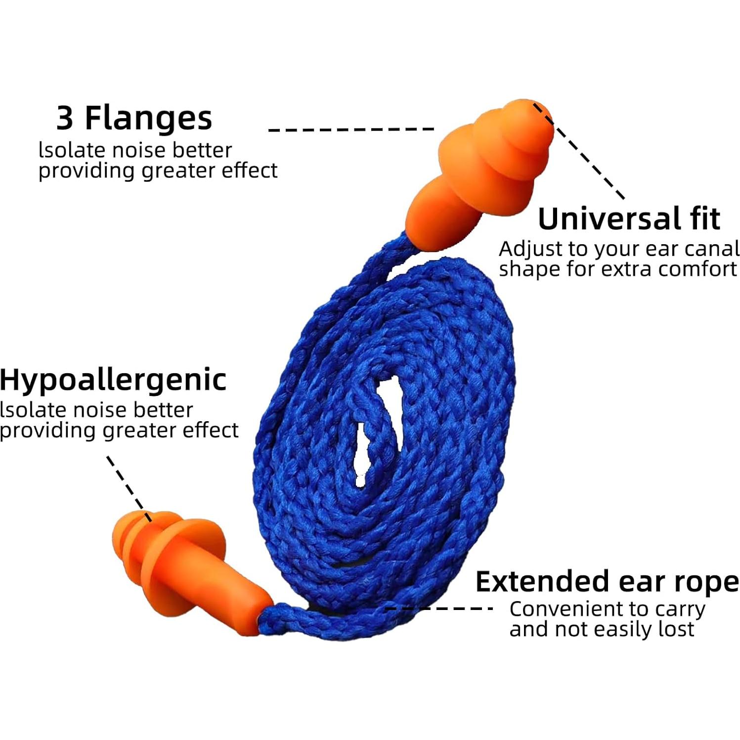 Tapones para Oídos Keliheyle - Silicona Suave, 10 Pares