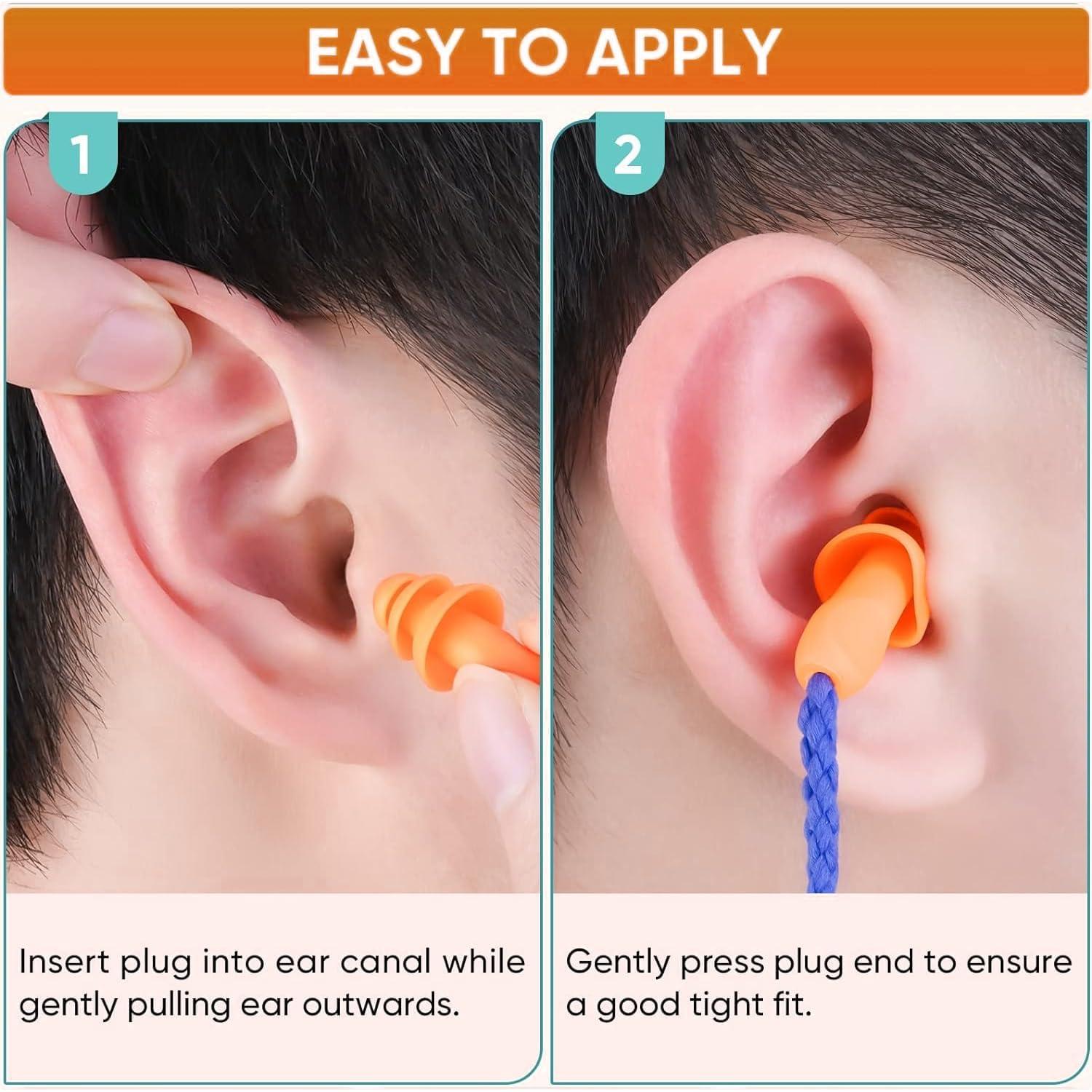 Tapones para Oídos Keliheyle - Silicona Suave, 10 Pares