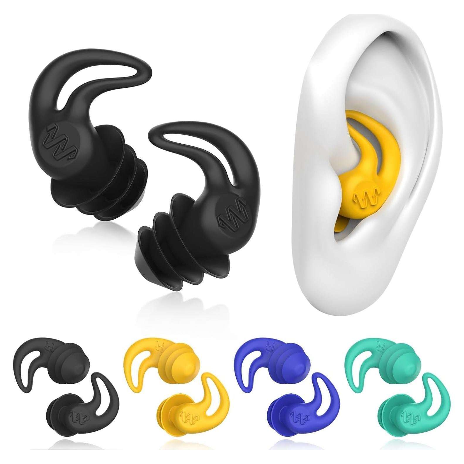 Tapones de Oído Impermeables HIGAHY - 4 Pares Silicona Reutilizables