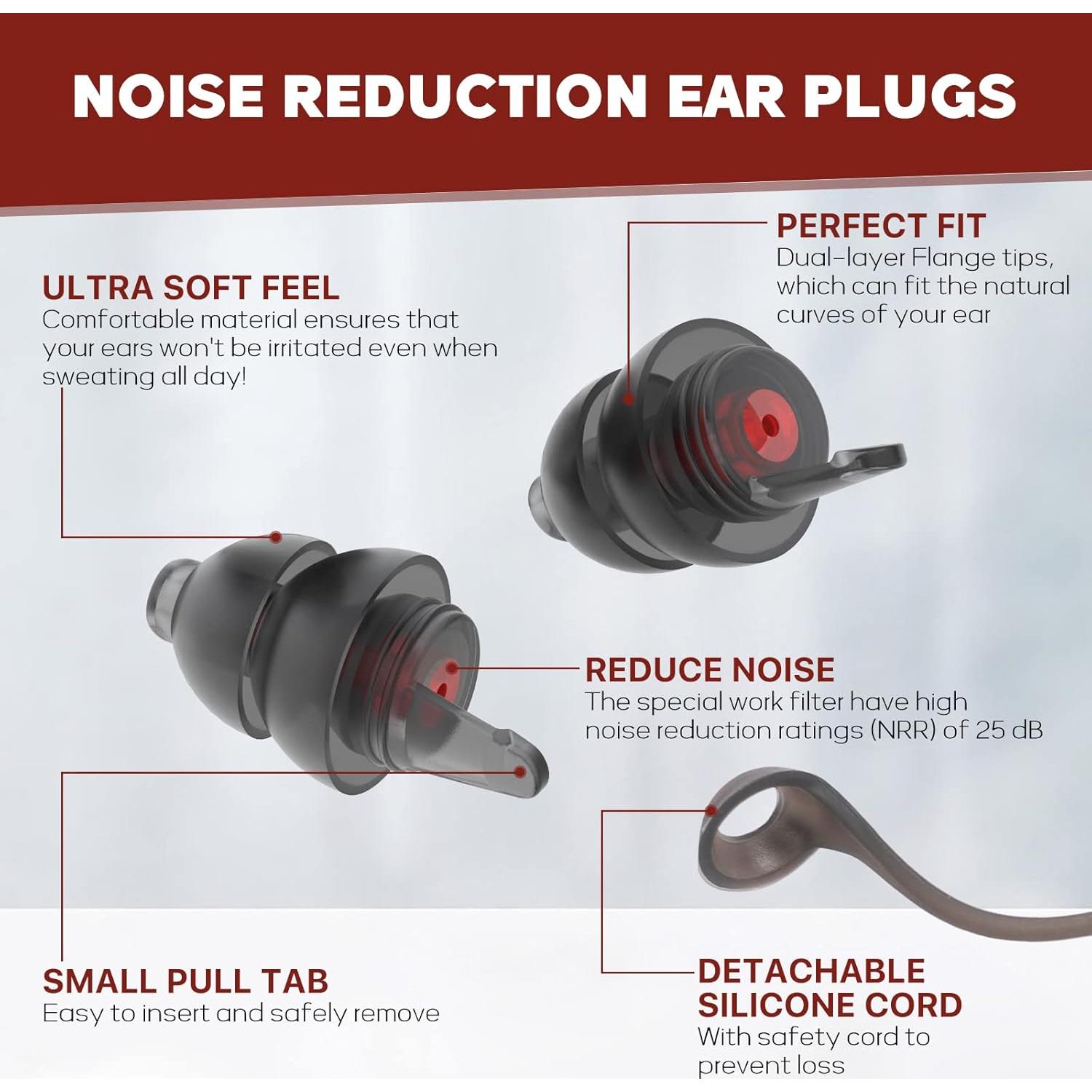 Tapones para Oídos Reutilizables Softvox con Cuerda 25 dB