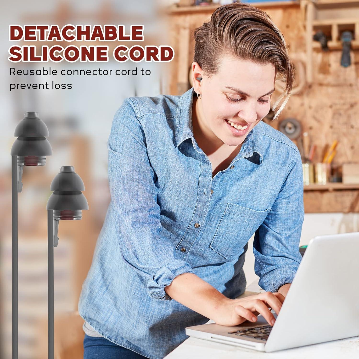 Tapones para Oídos Reutilizables Softvox con Cuerda 25 dB