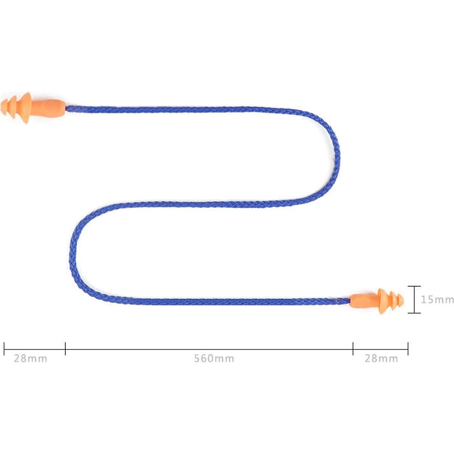 5 Pares de Tapones para Oídos de Silicona con Cuerda - Genérico