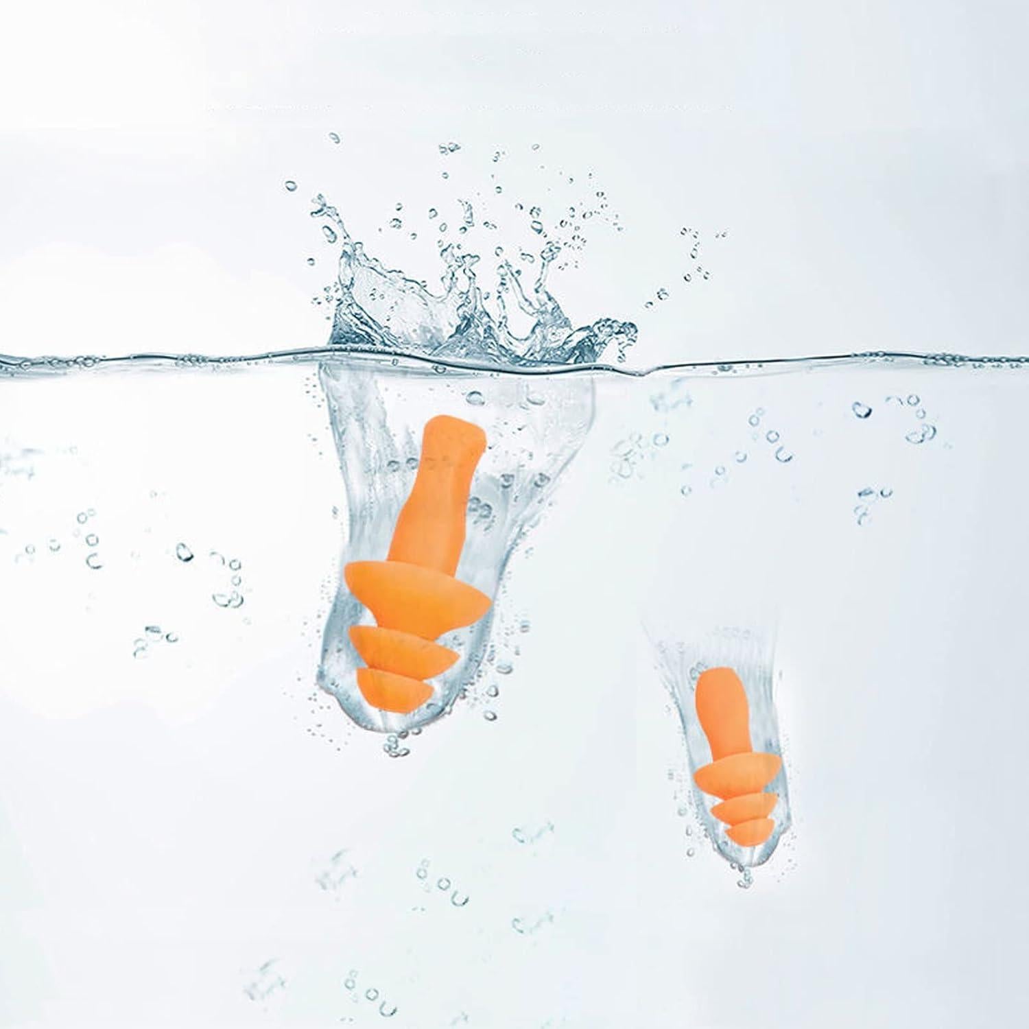 5 Pares de Tapones para Oídos de Silicona con Cuerda - Genérico