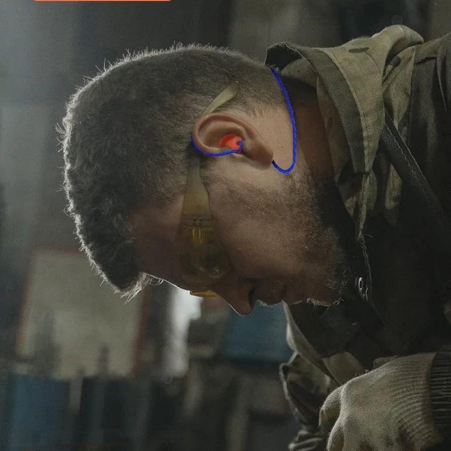 5 Pares de Tapones para Oídos de Silicona con Cuerda - Genérico