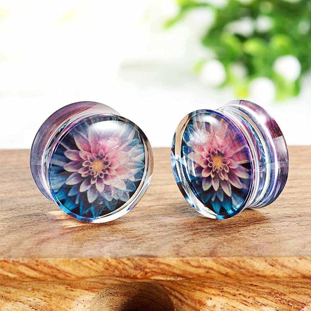 Set de 16 Piezas de Acrílico y Acero Inoxidable TBOSEN - Tapones y Túneles 0g a 25mm