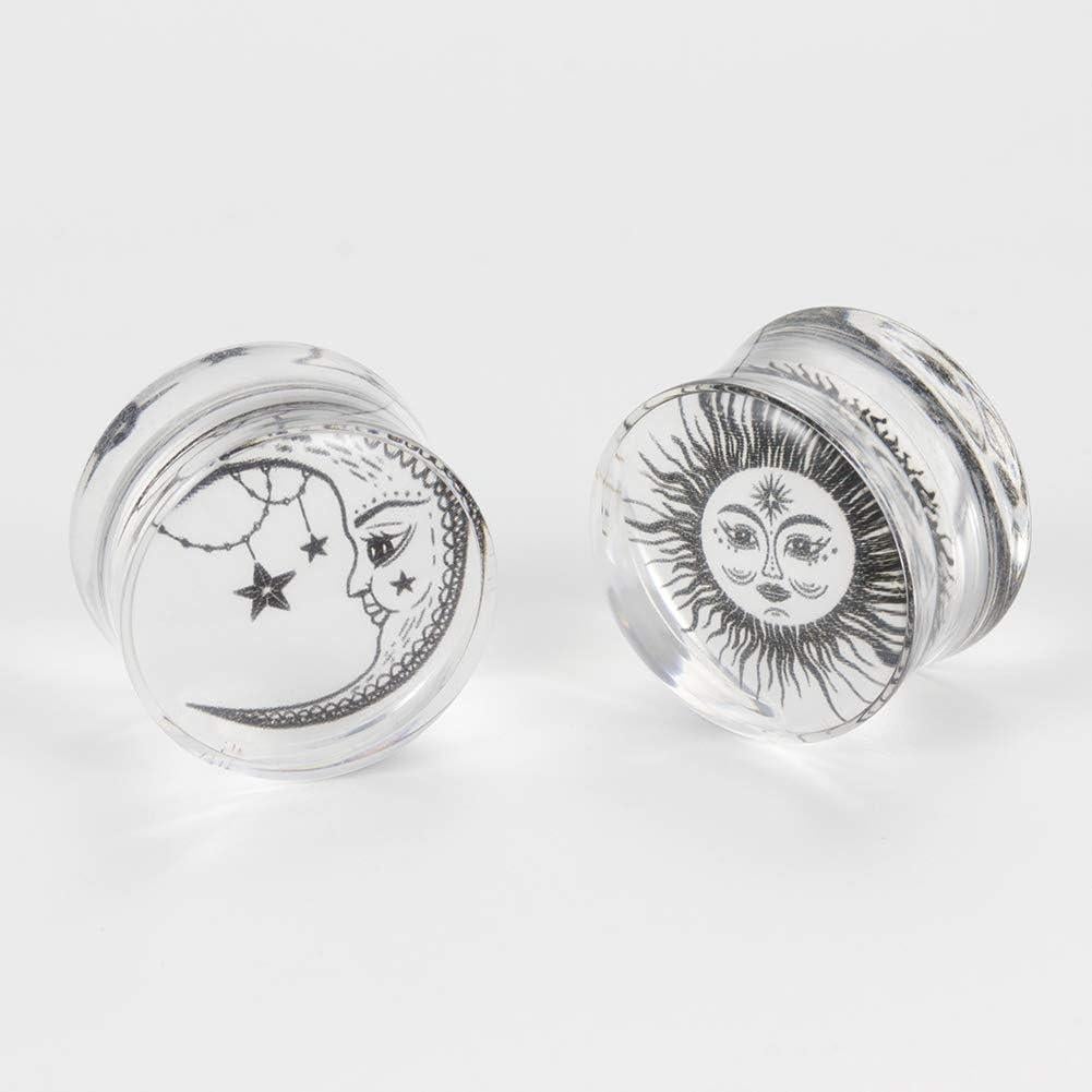 Set de 16 Piezas de Acrílico y Acero Inoxidable TBOSEN - Tapones y Túneles 0g a 25mm