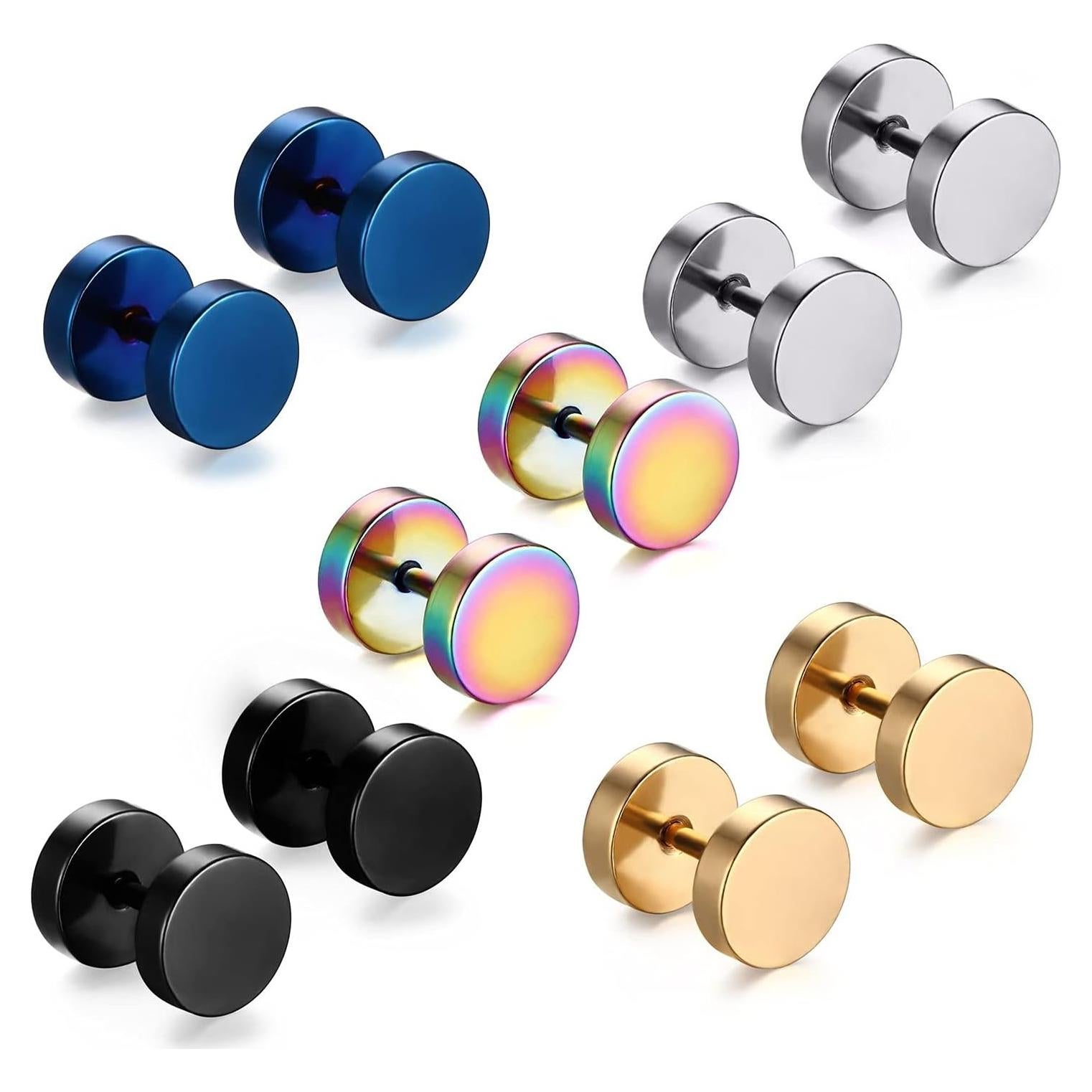 Conjunto de Pendientes de Acero Inoxidable Feramox 5 Pairs