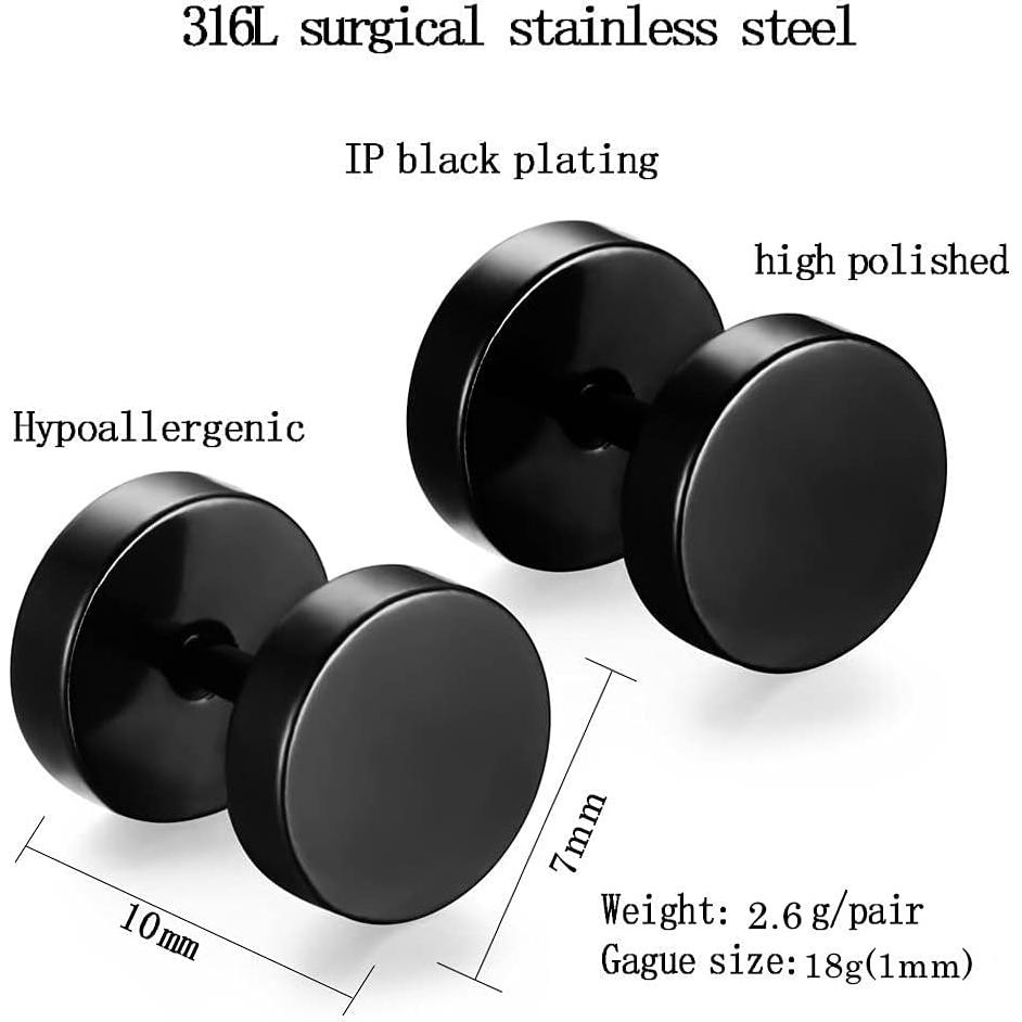 Conjunto de Pendientes de Acero Inoxidable Feramox 5 Pairs