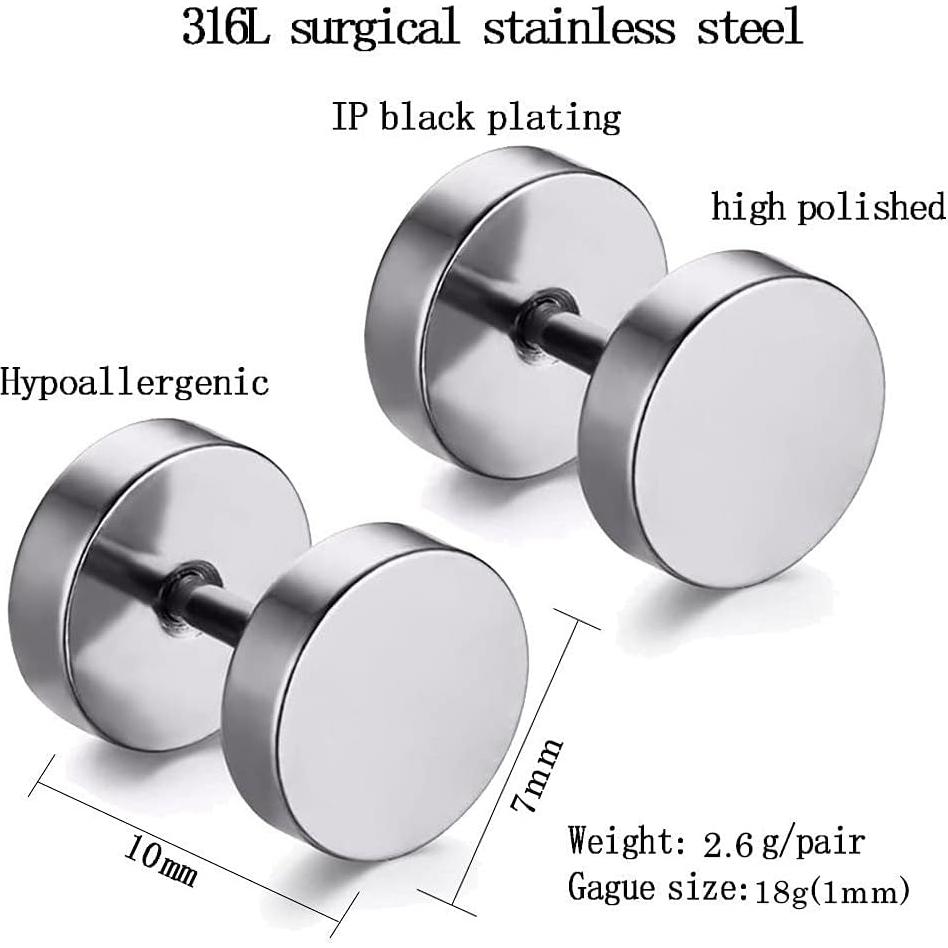 Conjunto de Pendientes de Acero Inoxidable Feramox 5 Pairs