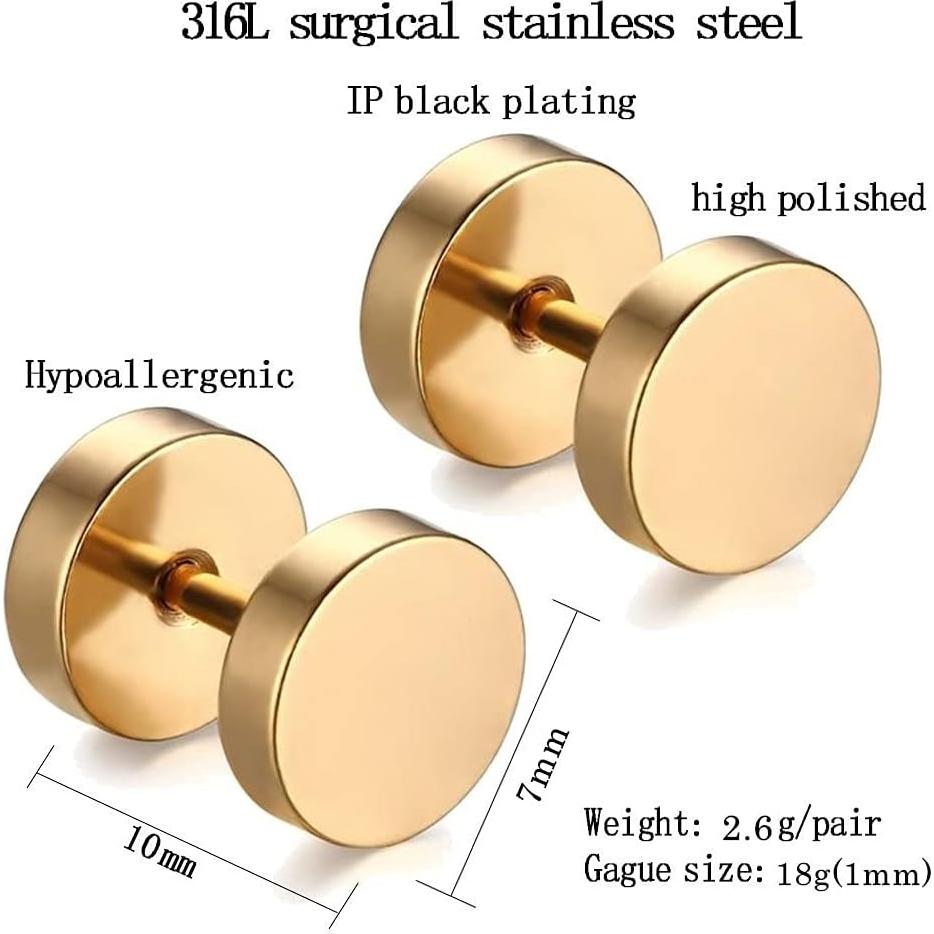 Conjunto de Pendientes de Acero Inoxidable Feramox 5 Pairs