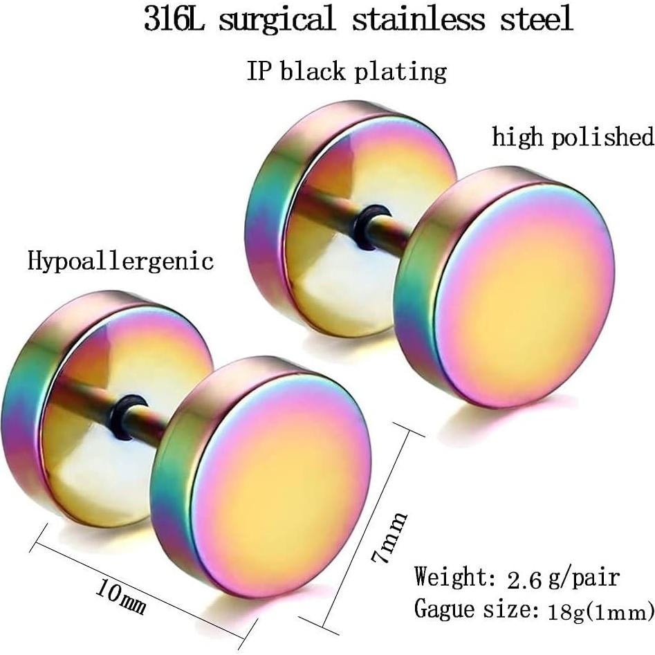 Conjunto de Pendientes de Acero Inoxidable Feramox 5 Pairs