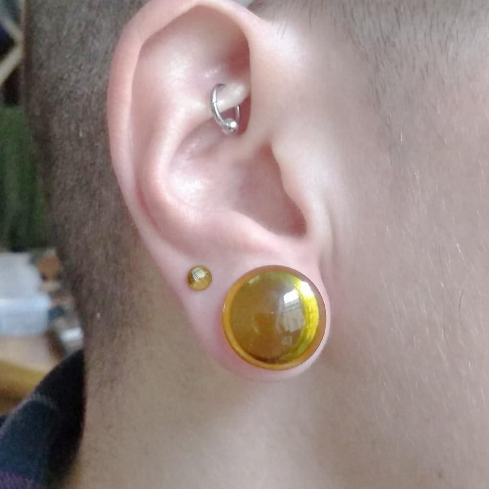 Kit de Estiramiento de Orejas BOKABOO 14G-2G Vidrio 24 Piezas