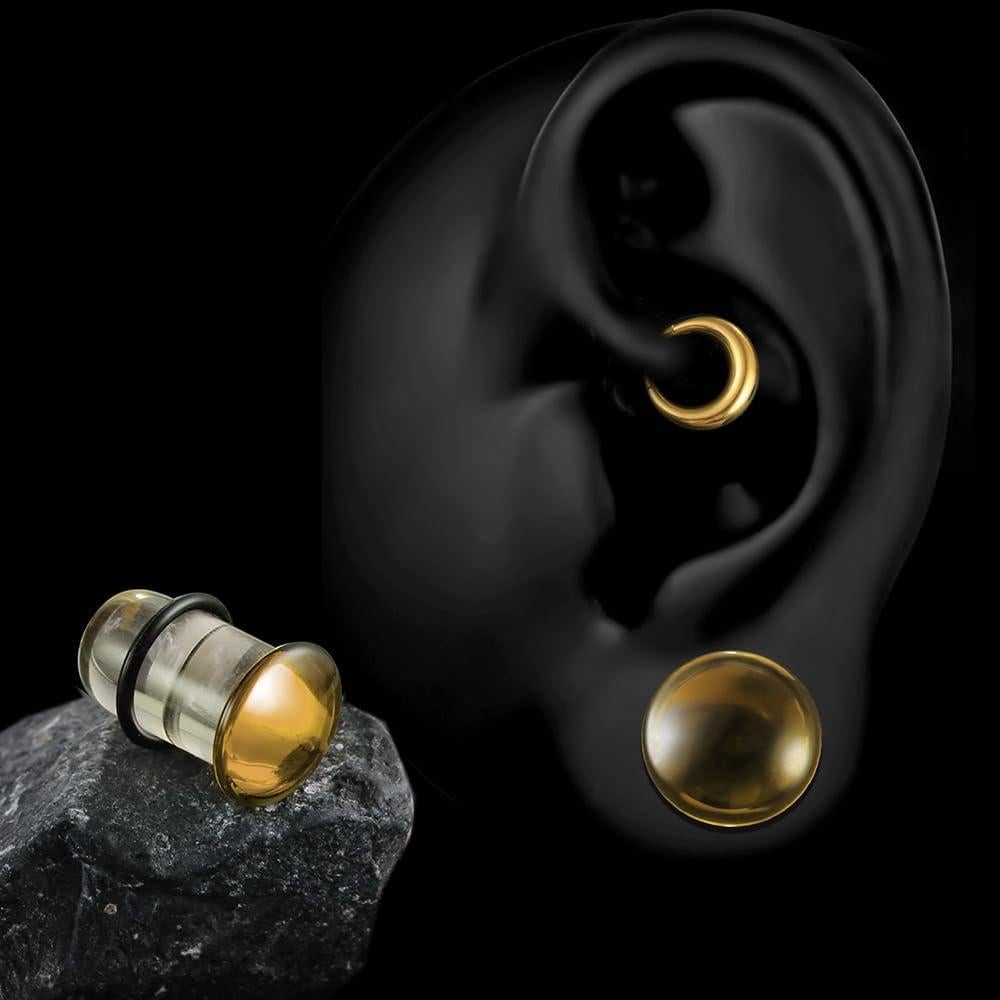 Kit de Estiramiento de Orejas BOKABOO 14G-2G Vidrio 24 Piezas