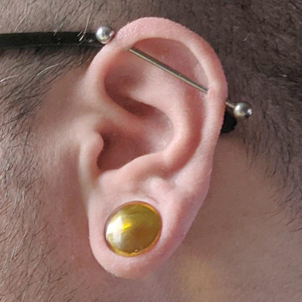 Kit de Estiramiento de Orejas BOKABOO 14G-2G Vidrio 24 Piezas