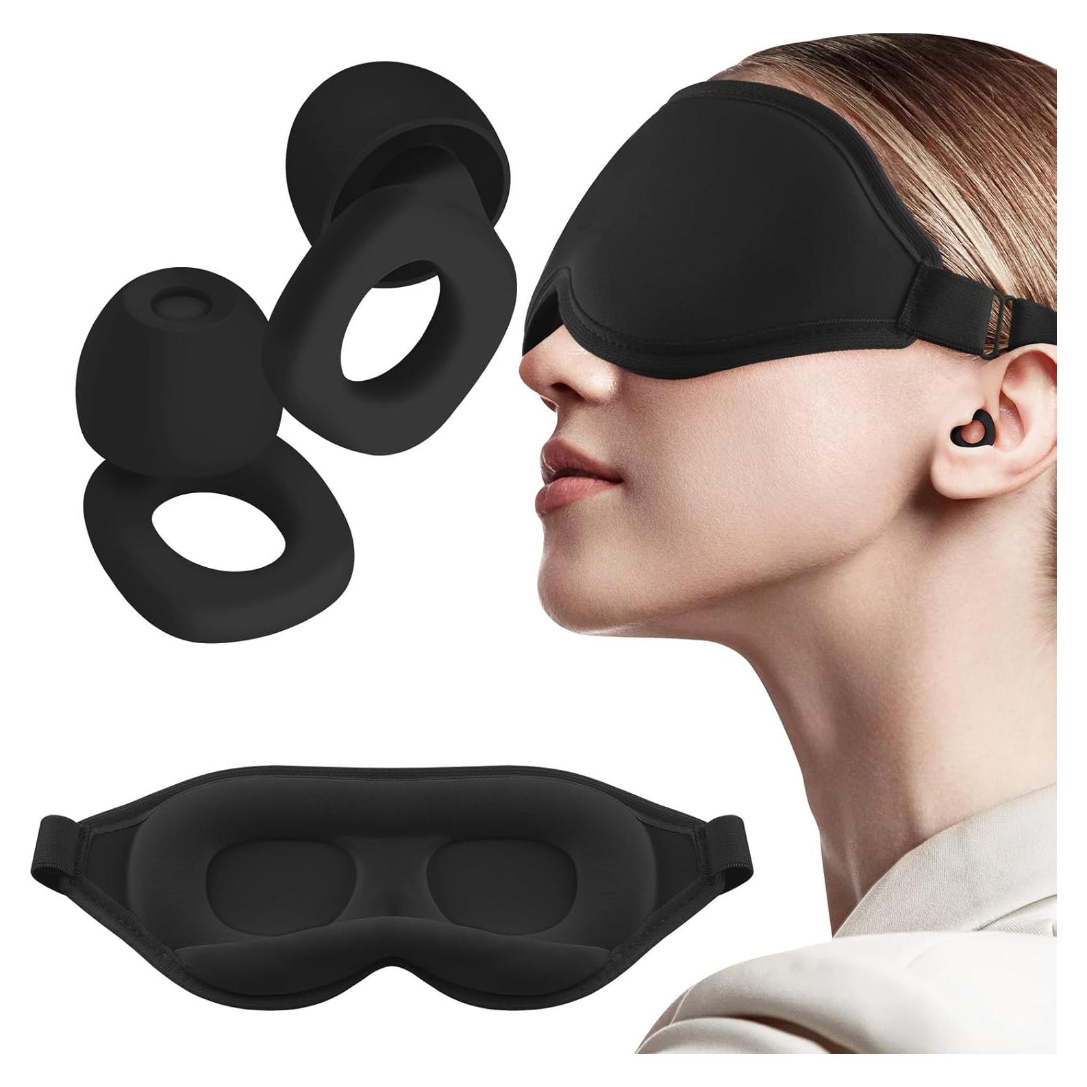 Conjunto de Tapones para Oídos y Máscara para Dormir Audree - Silicona y Bloqueo de Luz