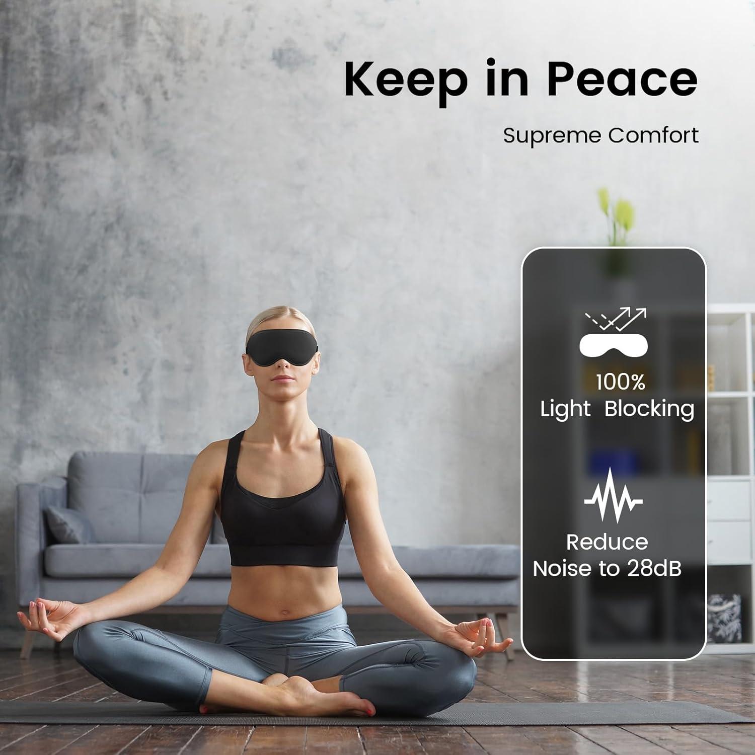 Conjunto de Tapones para Oídos y Máscara para Dormir Audree - Silicona y Bloqueo de Luz