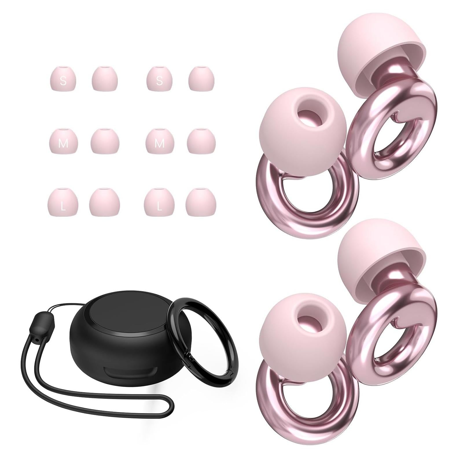 Tapones para oídos JUSTRVN PNC226 Rosa - 2 pares reutilizables