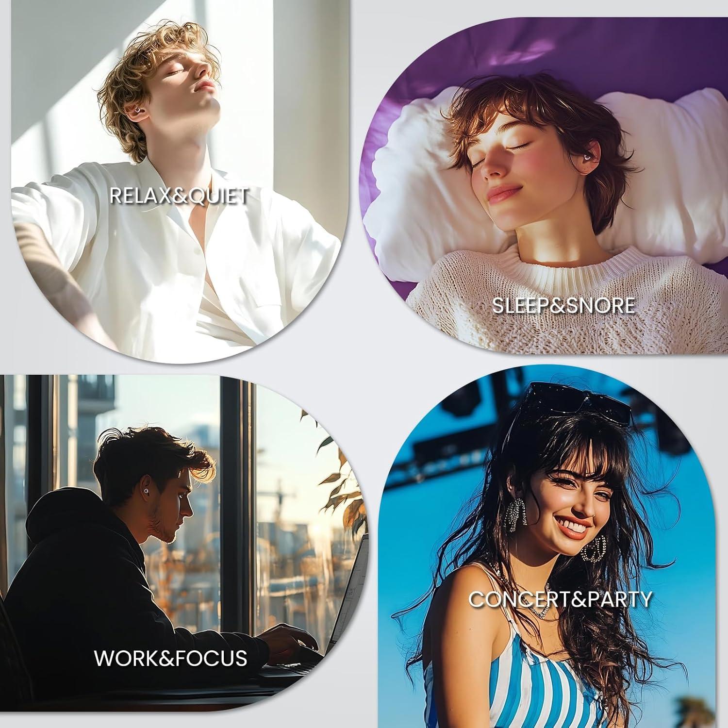 Tapones para oídos JUSTRVN PNC226 Rosa - 2 pares reutilizables