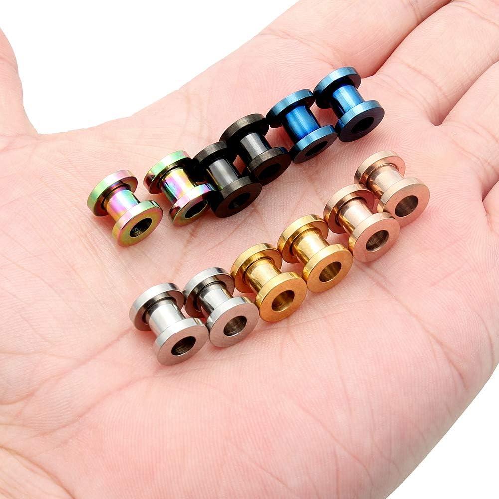 Kit de Tapones para Orejas Lcolyoli Acero Quirúrgico 12 Piezas 2G