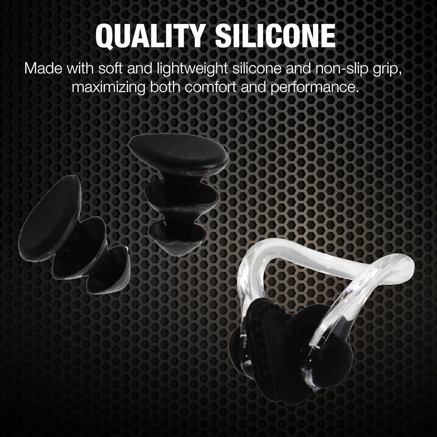 Juego de Clip para Nariz y Tapones de Silicona Trainr