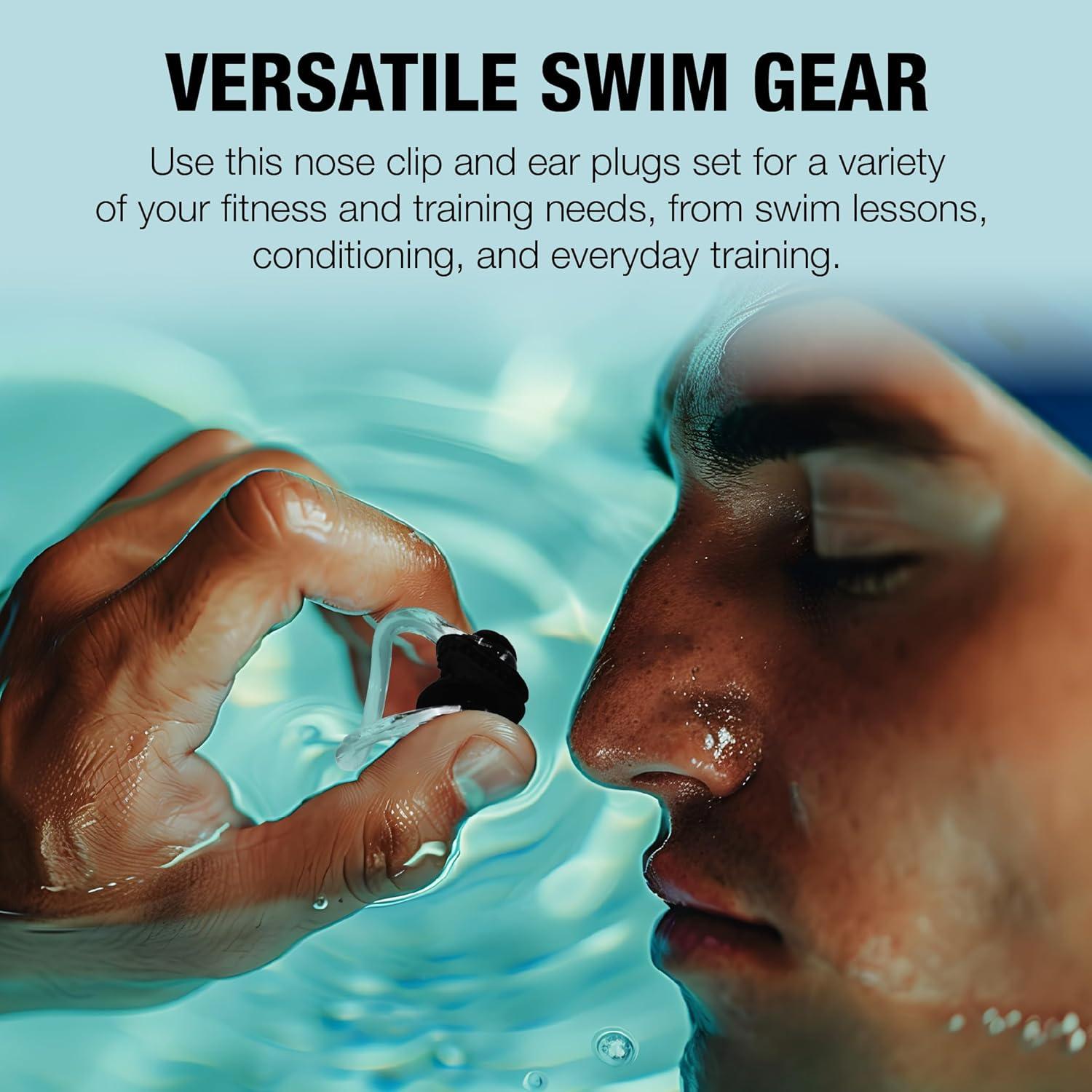 Juego de Clip para Nariz y Tapones de Silicona Trainr