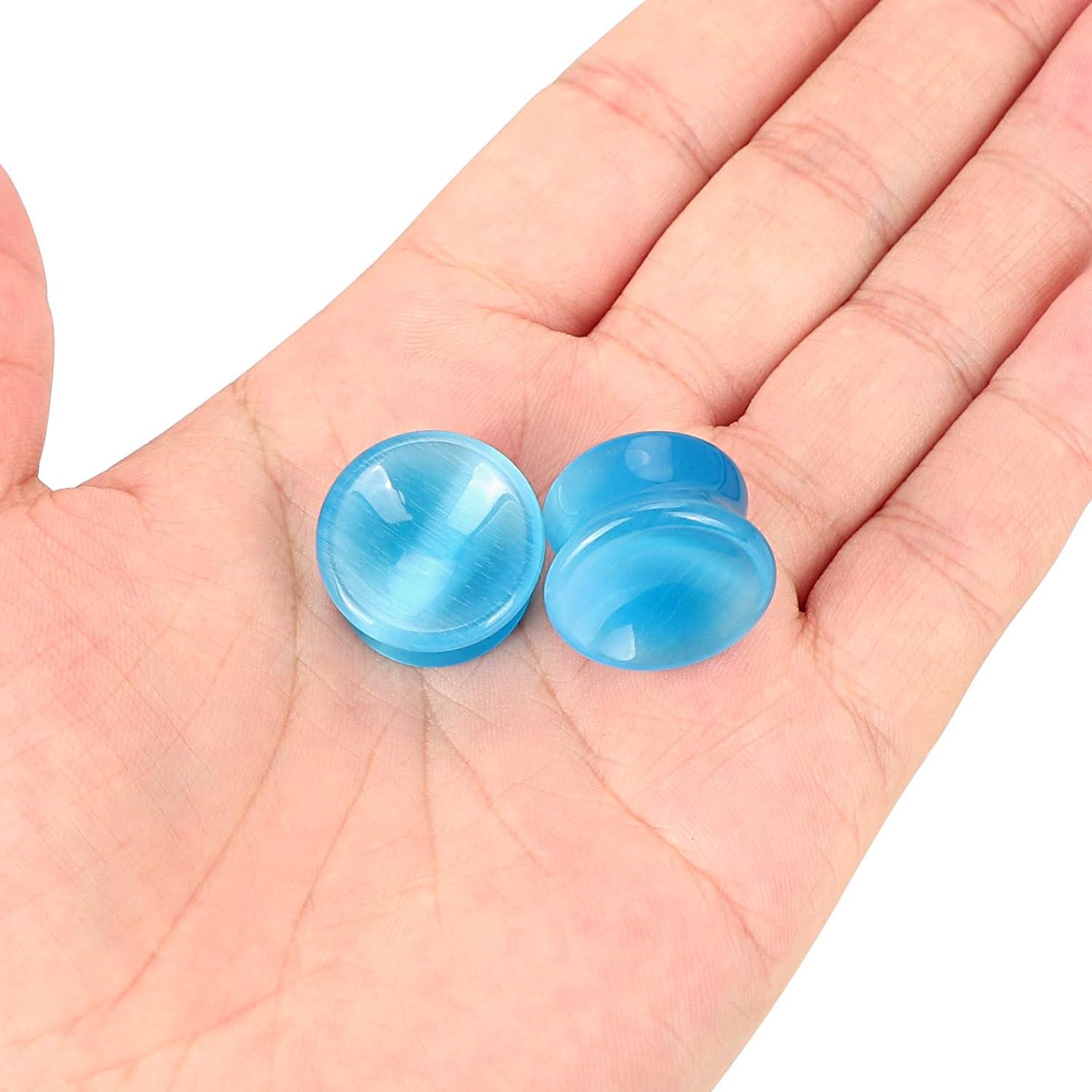 Stuppendux 2 Piezas Tapones de Oído de Piedra Natural 12mm